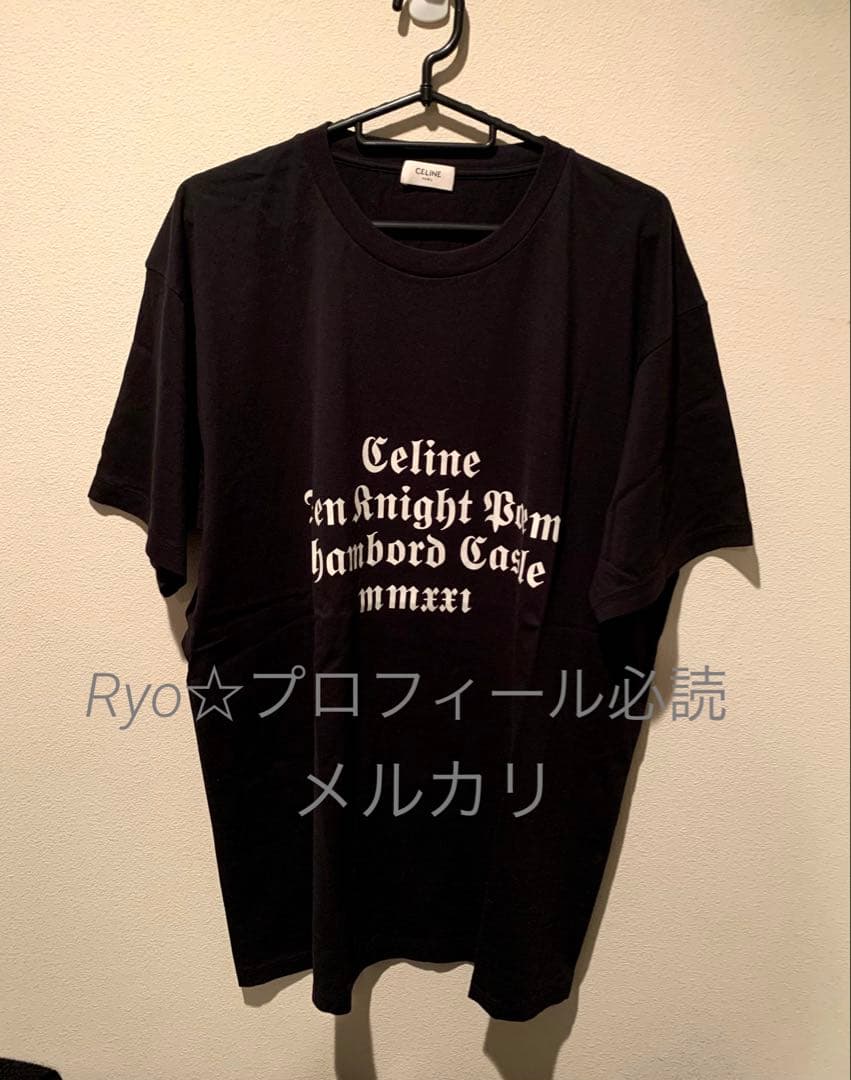希少 CELINE ロゴプリント Tシャツ ブラック セリーヌ