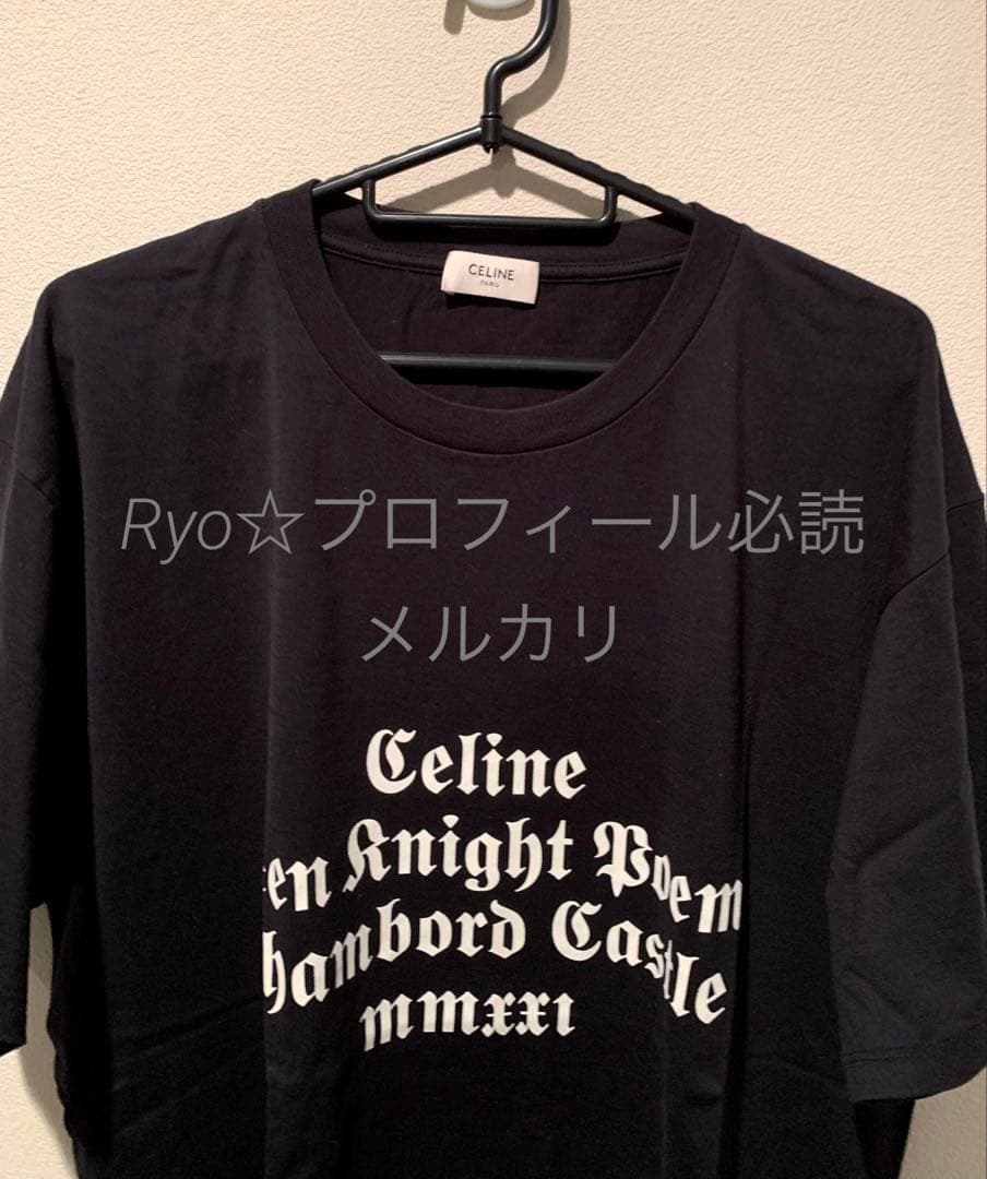 希少 CELINE ロゴプリント Tシャツ ブラック セリーヌ