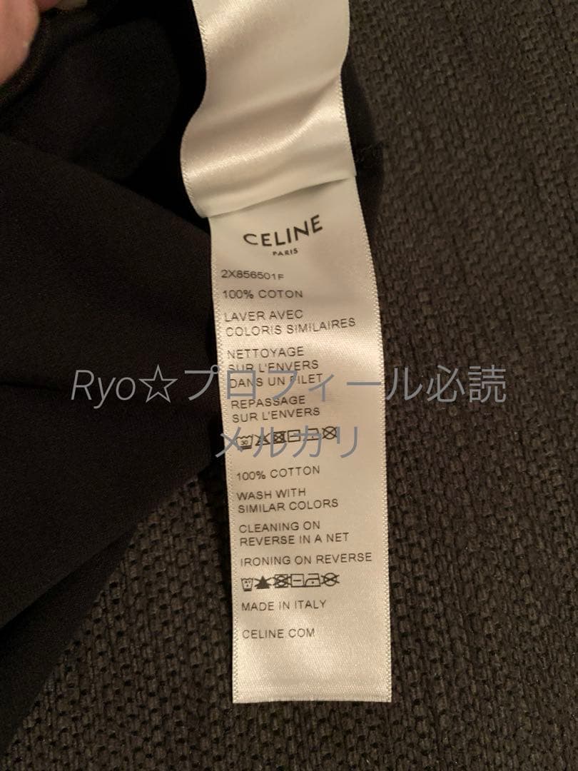 希少 CELINE ロゴプリント Tシャツ ブラック セリーヌ