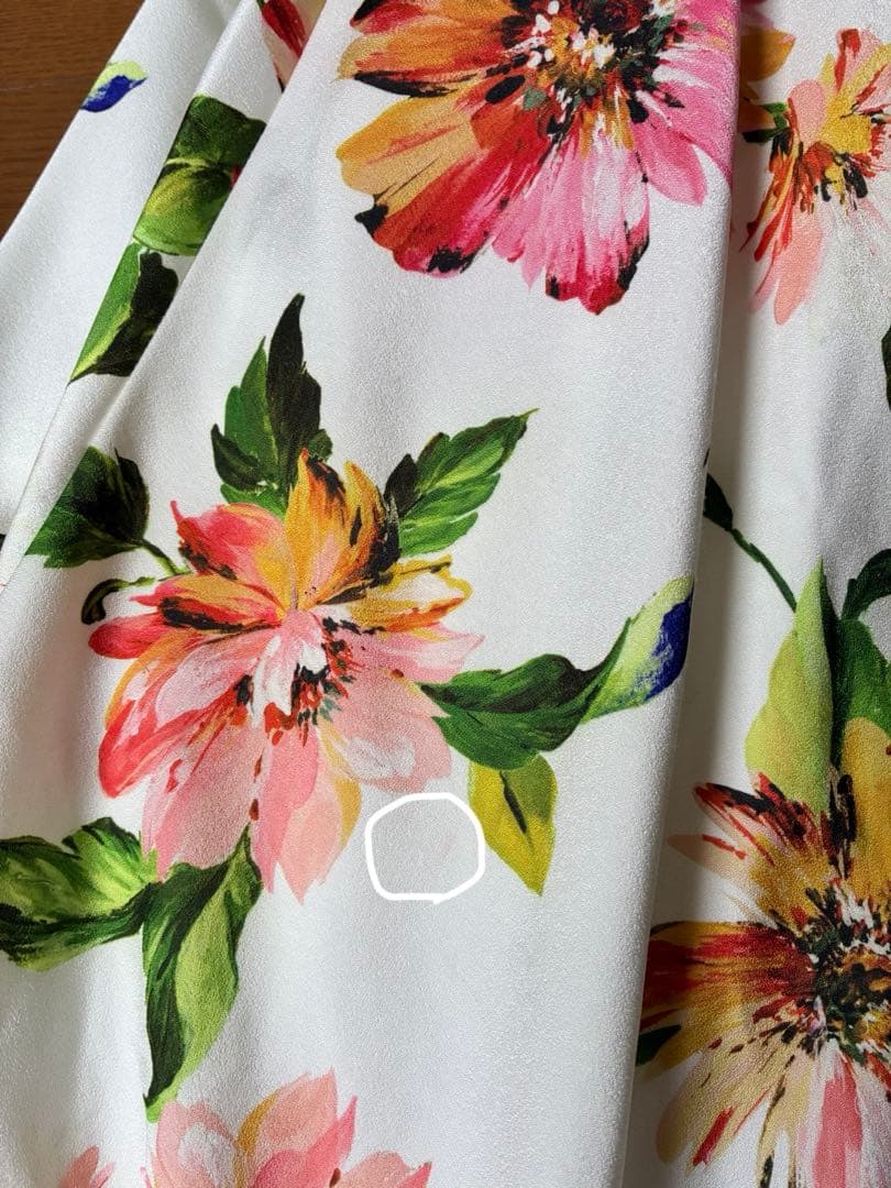 ginza couture 花柄　フレアドレス　0 XS エルケイ　セッタン