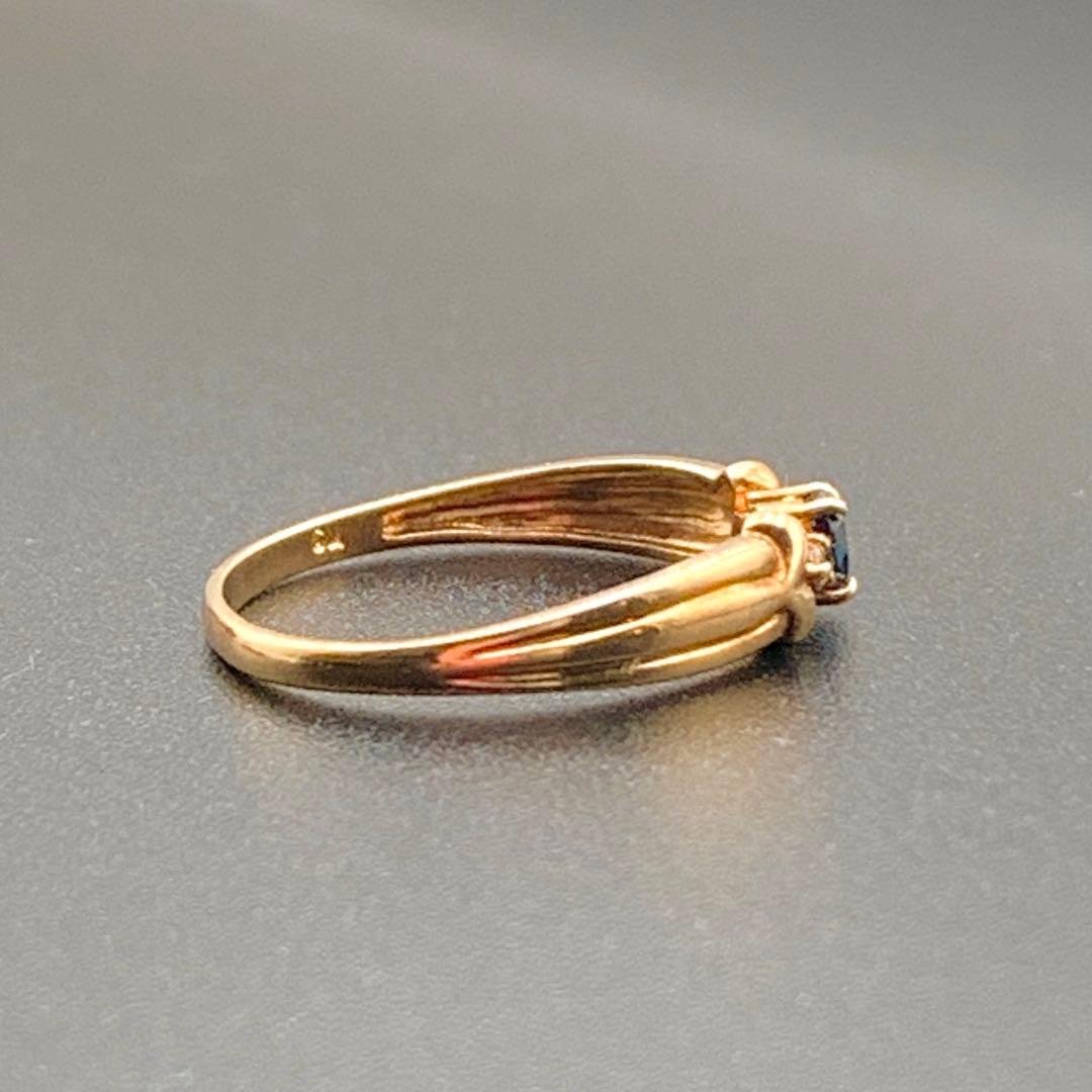 ジュエリーマキ　K9 サファイア ダイヤ 11号 レディースリング　ゴールド