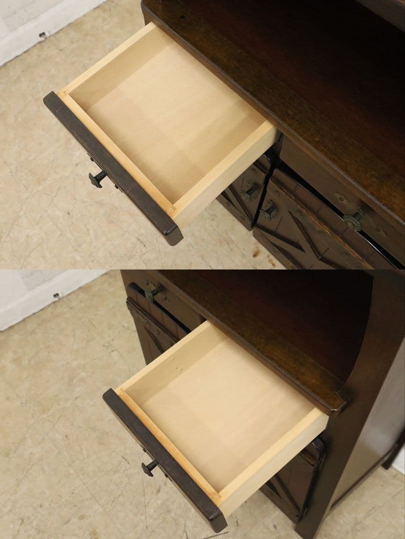 【オールドカリモク】電話台・FAX台・サイドキャビネット・収納棚