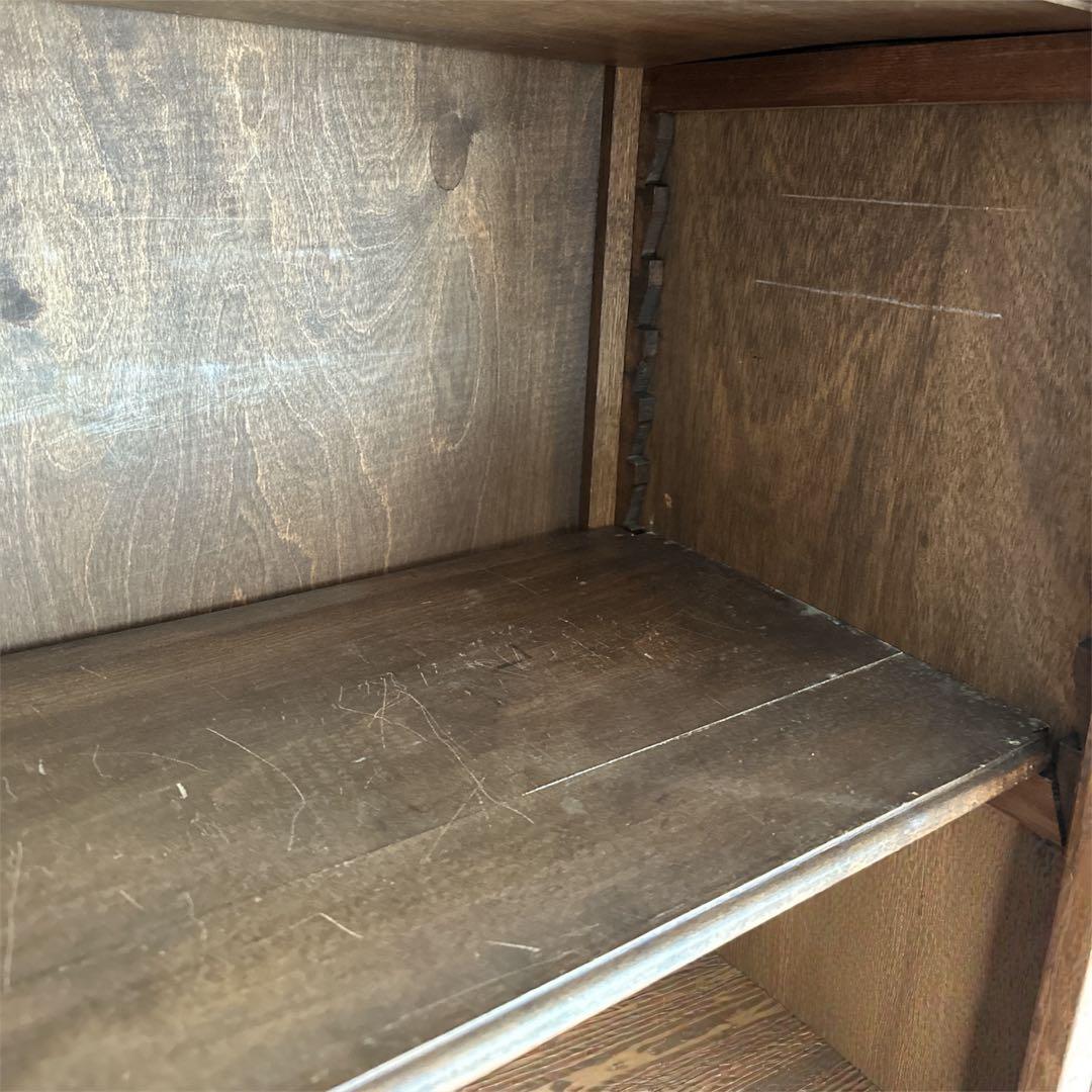 極美品　フランスアンティークガラスキャビネット　イギリスアンティーク　ネコ脚