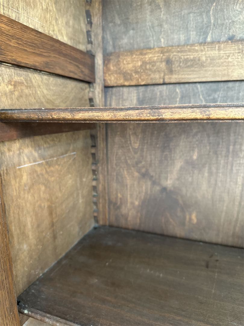 極美品　フランスアンティークガラスキャビネット　イギリスアンティーク　ネコ脚