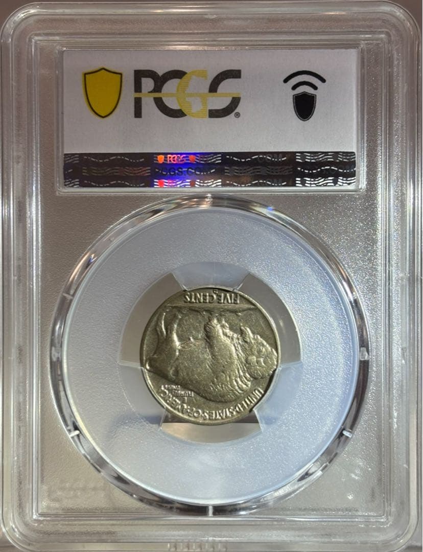 1937年インディアンヘッドバッファローニッケル5セント PCGS認証 トーン❗️