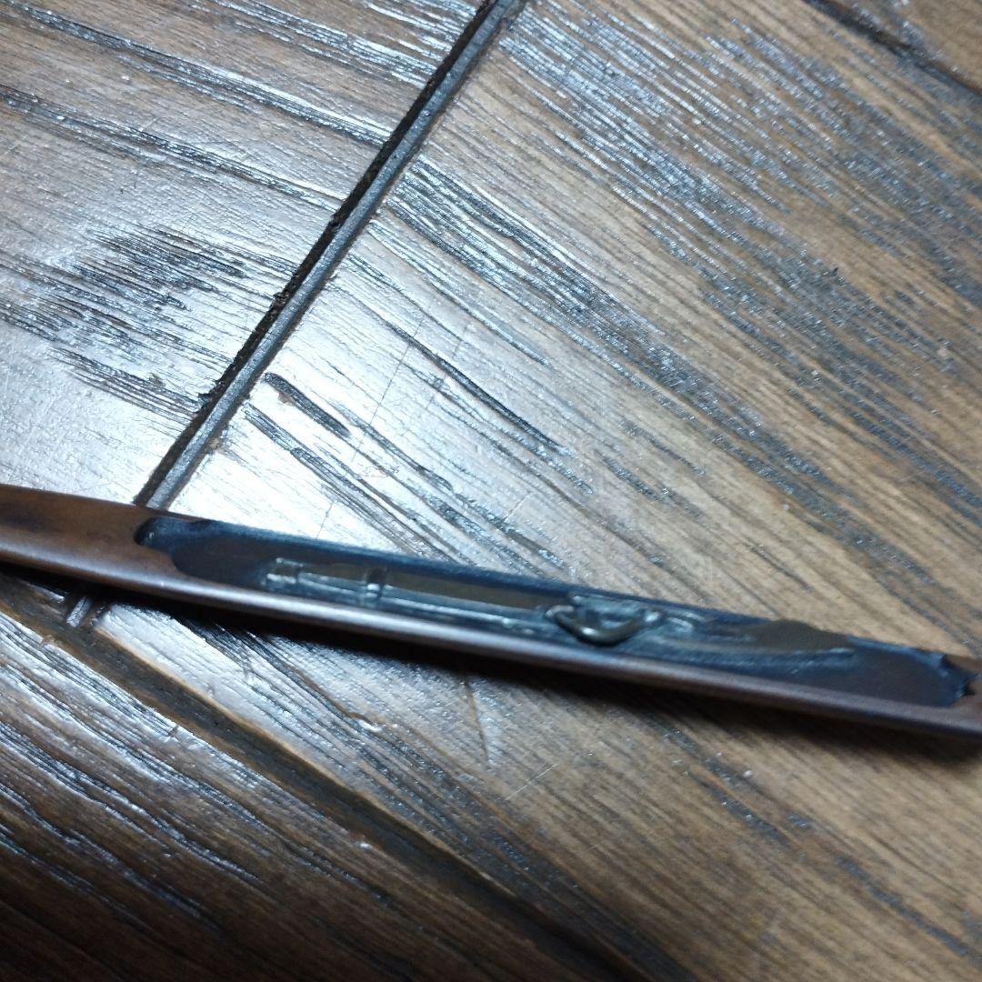 武具　笄．小柄セット　火縄銃図案　骨董品　刀装具　珍品