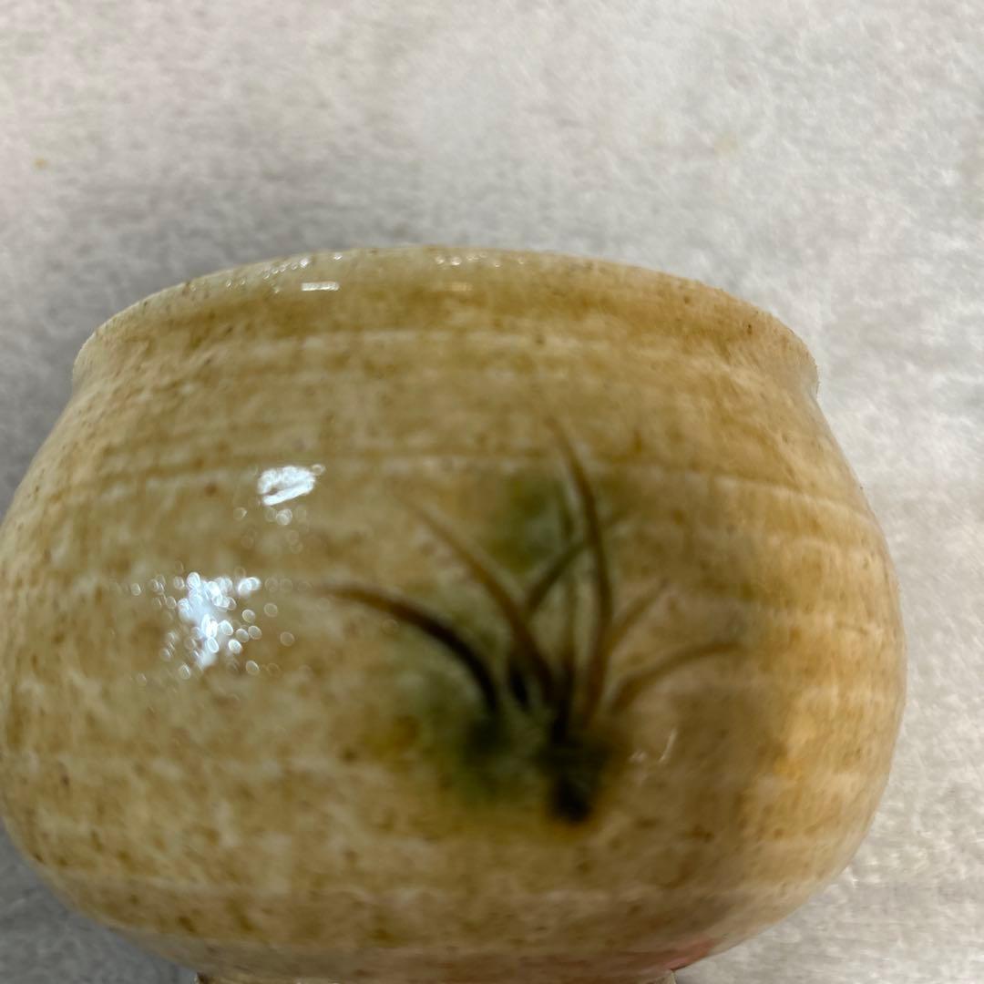 【美品】三十一世 加藤唐三郎 黄瀬戸抹茶椀 赤津窯 茶道具　箱あり