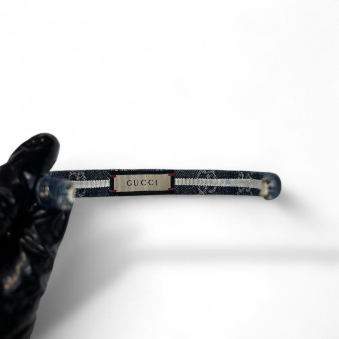 グッチ エコ ウォッシュ ド デニム ヘアバンド カチューシャ チャーム