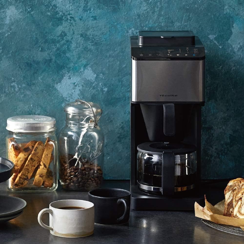 【新品未使用】レコルト コーン式自動コーヒーメーカー RCD-1 シルバー