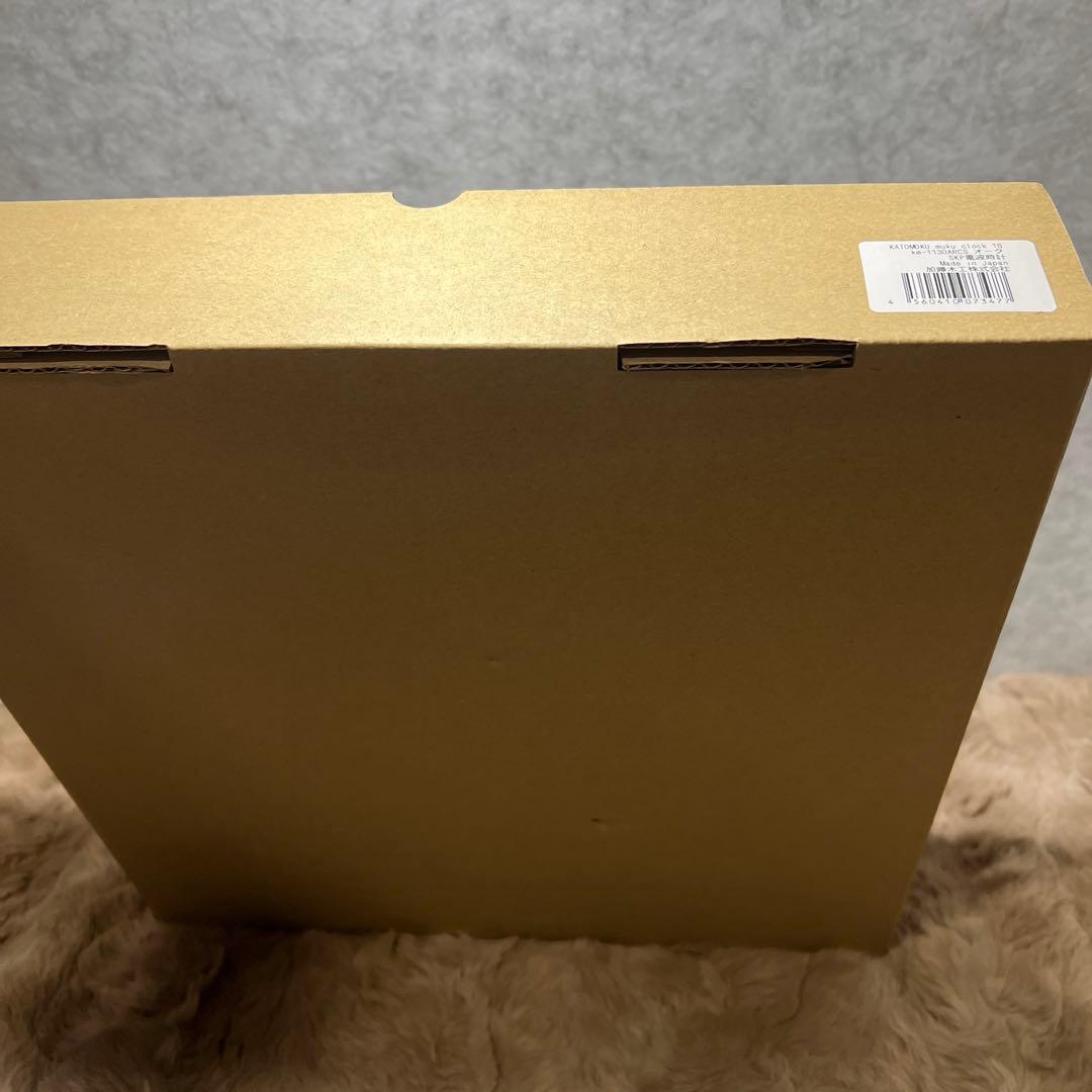 新品　KATOMOKU SKP電波時計　掛け時計 連続秒針 直径30.6cm