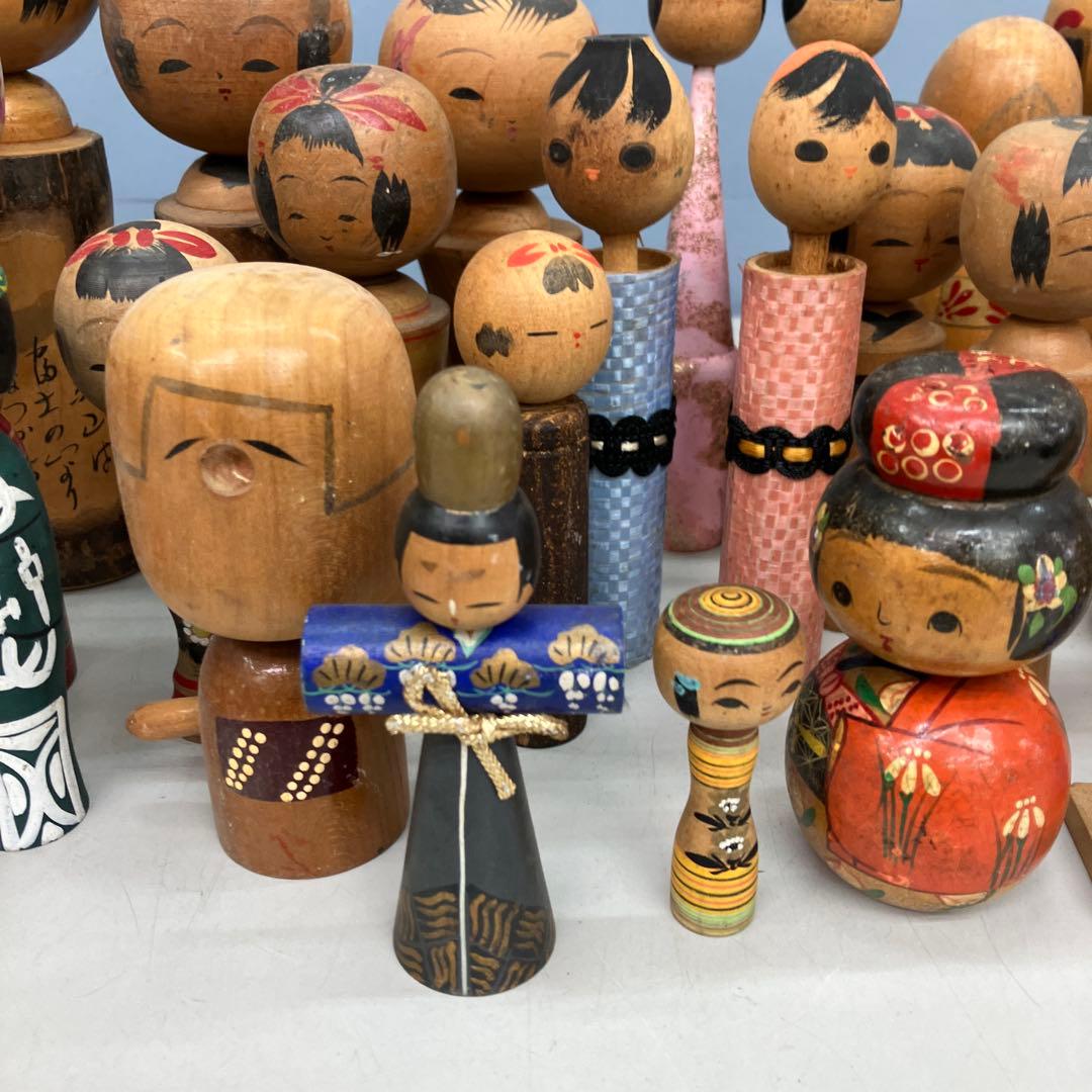 D-3 こけし まとめ売り 創作こけし 民芸品 郷土玩具 木彫り人形 昭和レトロ