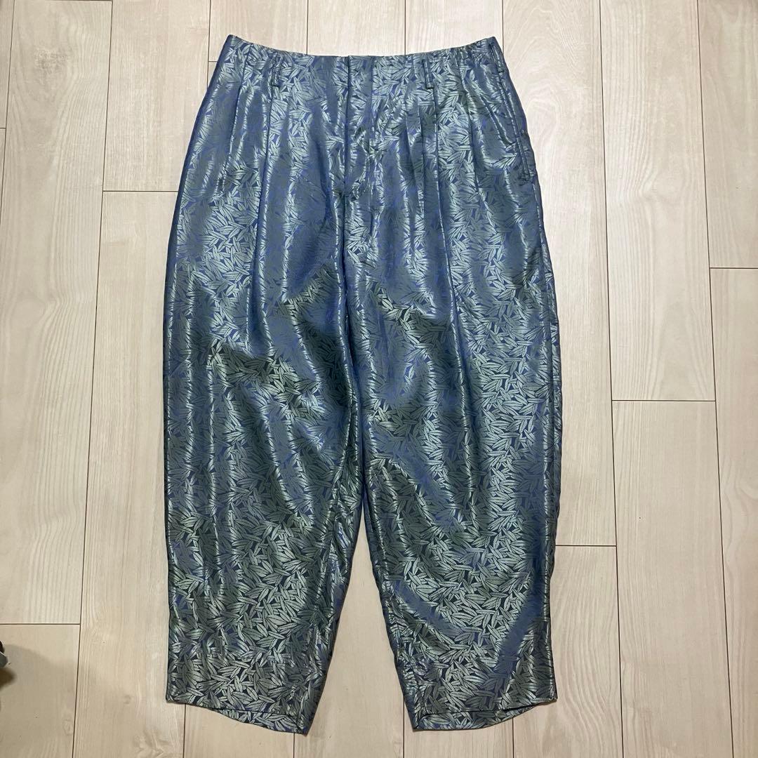 COMME des GARCONS HOMME PLUS 笹柄レーヨンパンツ