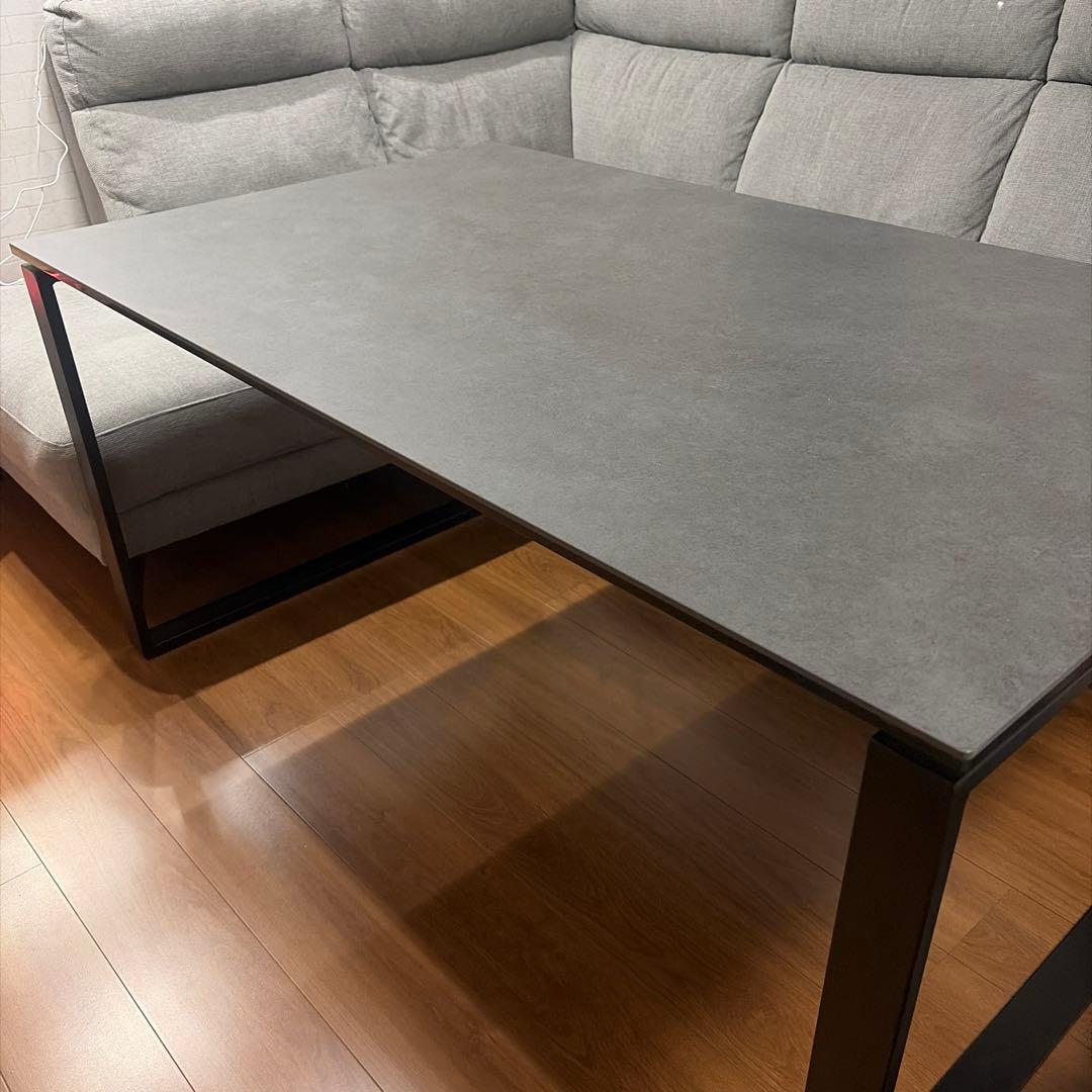 ニトリ セラミック ダイニングテーブル グレー 幅150cm