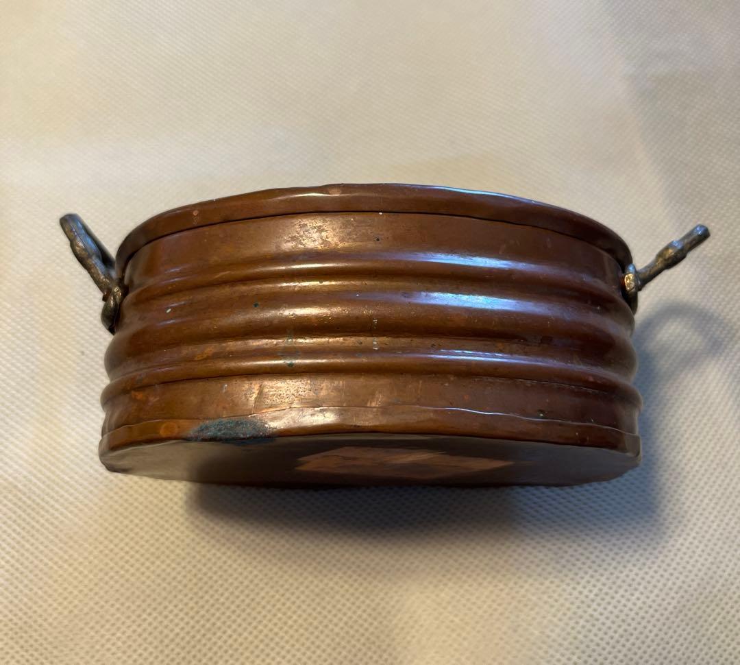 アンティーク小物入れ鉢カバー 銅製大小2点セット