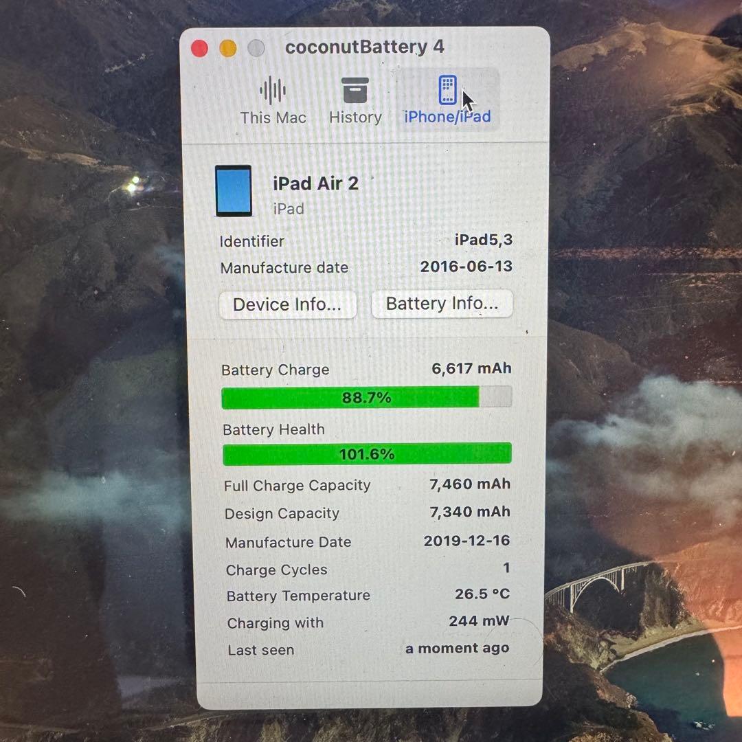 【新品バッテリー】iPadAir2本体 ゴールド 64GB WiFiモデル