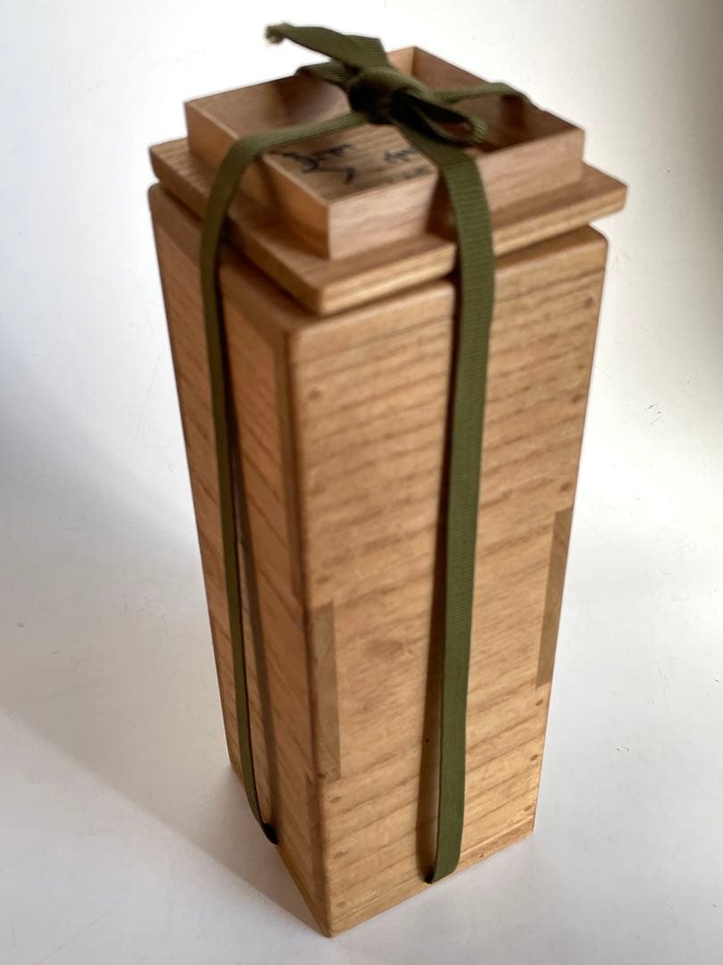 陶芸家　作家物　川瀬竹春　交趾手　花入　即中斎　書付　共箱　花瓶　立鼓形