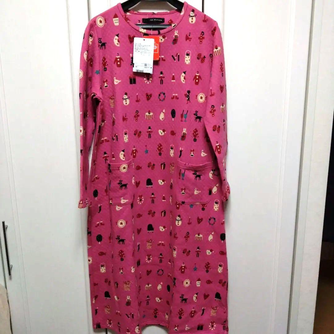 マタノアツコルームウェア　ワンピース　あったか素材　Мピンク