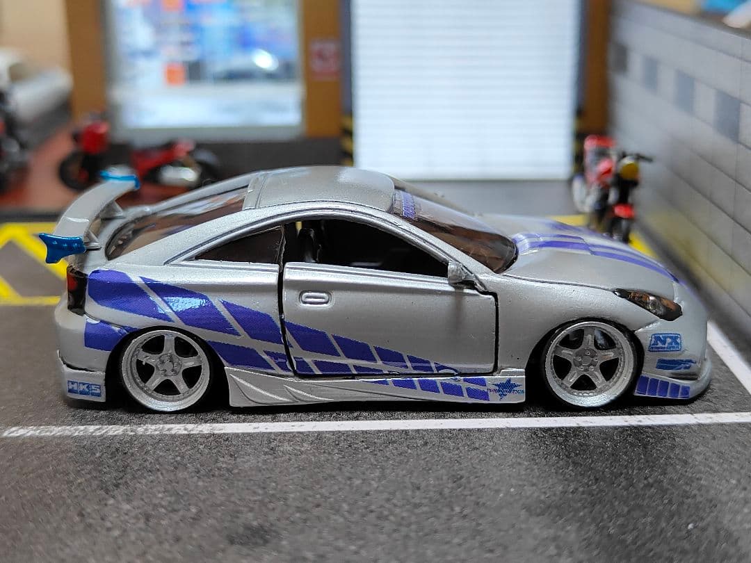 トミカ改造 トヨタ セリカ フルエアロ ワイスピ仕様 ☆深リム ☆ホットウィール