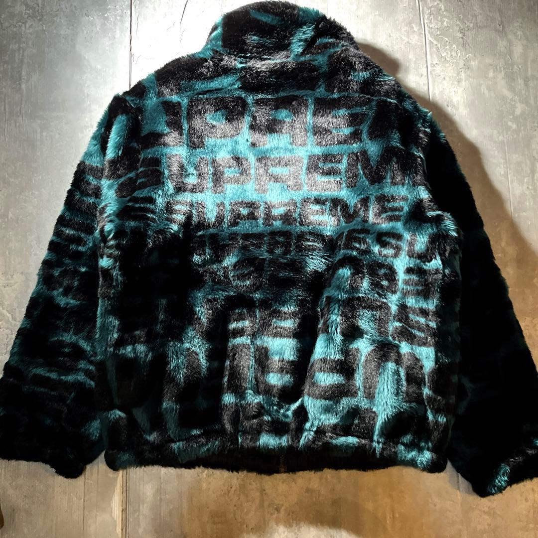 平野紫耀着　supreme faux fur repeater bomber