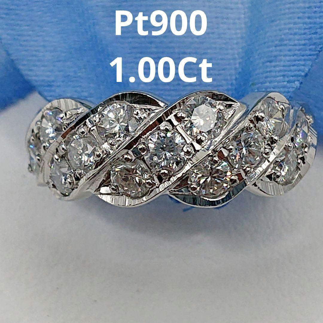ai様1カラット ツイストデザイン 天然ダイヤモンドリング プラチナ900