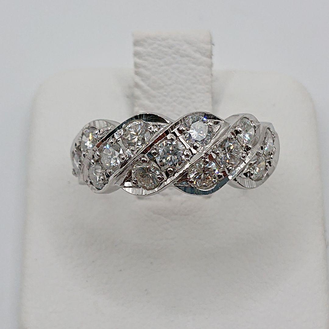 ai様1カラット ツイストデザイン 天然ダイヤモンドリング プラチナ900