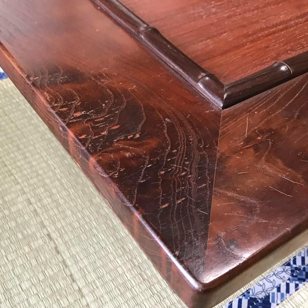 希少レア❀火鉢 卓上 テーブル ちゃぶ台 机 木製 銅板 民芸家具 五徳 天然木