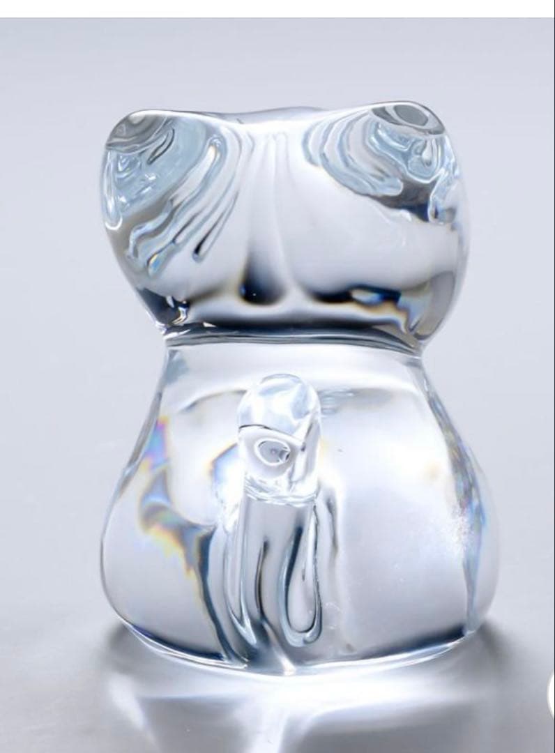 バカラ Baccarat クリスタルフィギュア　猫