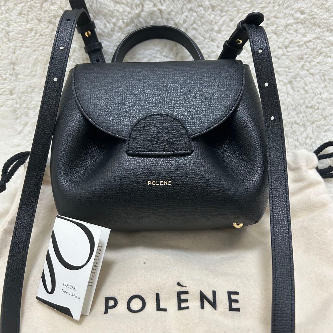 【未使用】ポレーヌ ヌメロ アン ナノ ブラック 2way ショルダーバッグ