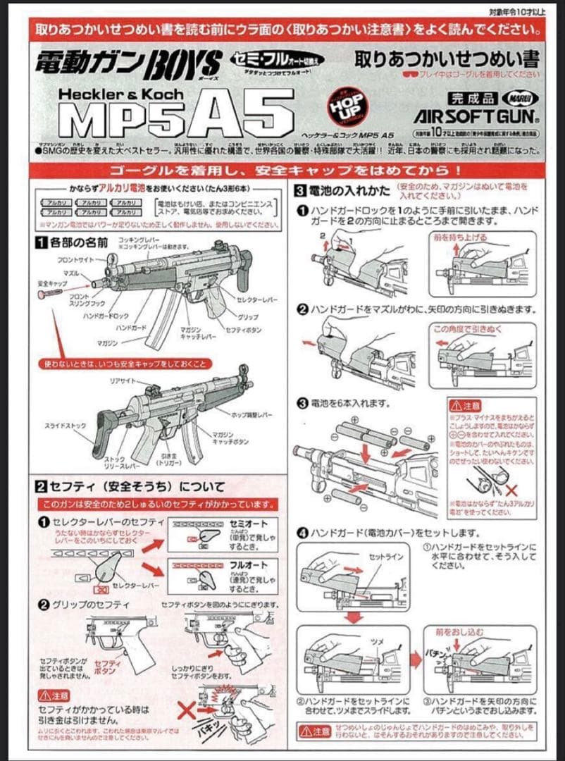 美品　東京マルイ カスタム品　H&K MP5A5 電動ガン　金属ピニオンギア