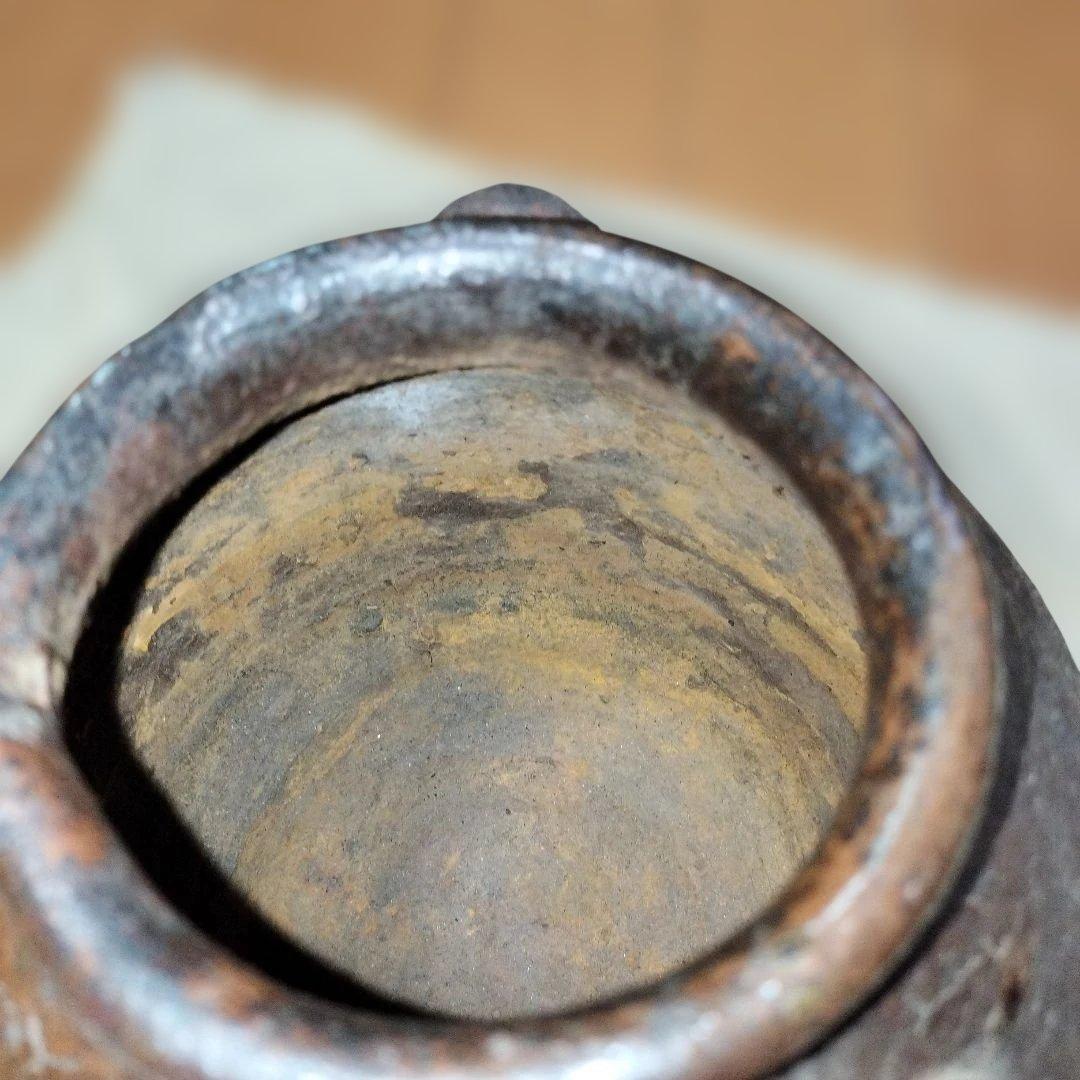 古美術　越前鉄漿壺　御歯黒壺　桃山時代　箱付き