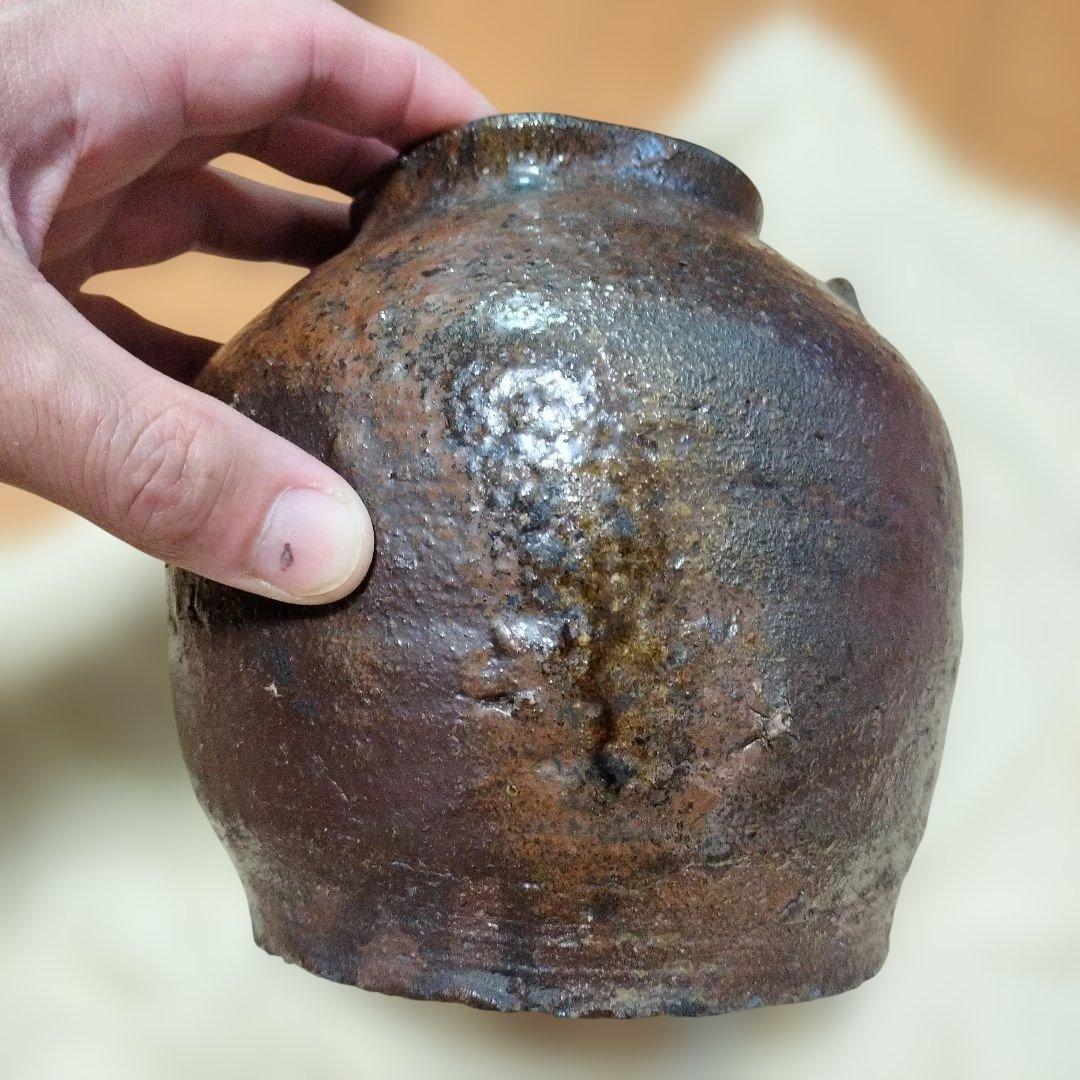 古美術　越前鉄漿壺　御歯黒壺　桃山時代　箱付き