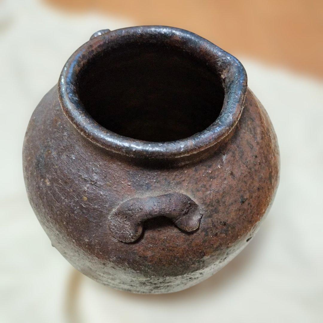 古美術　越前鉄漿壺　御歯黒壺　桃山時代　箱付き