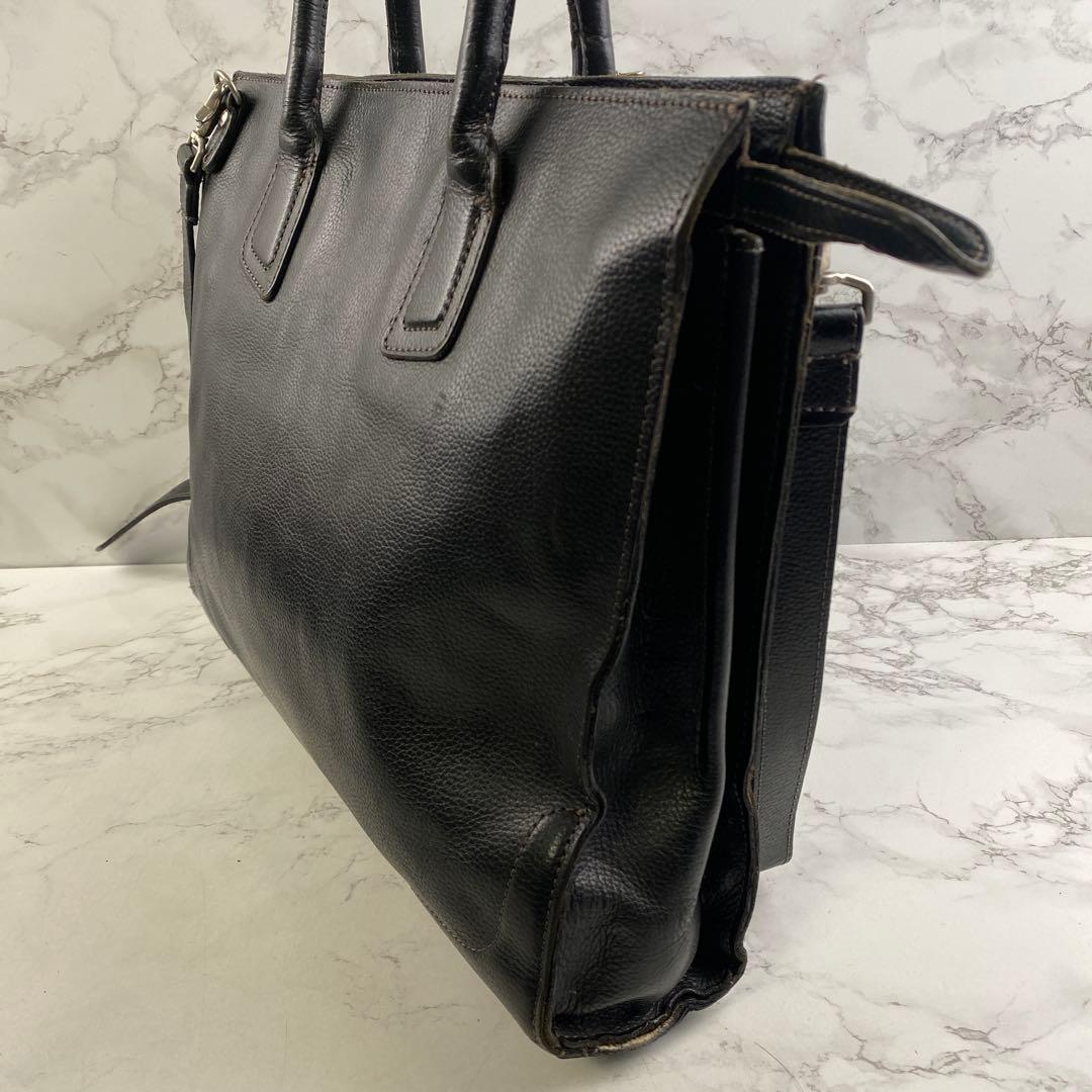 SOMES ソメスサドル 本革 レザー リクルート ビジネストートバッグ 黒