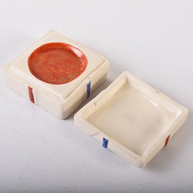 joshie　京焼　平安桐鳳造　仁清写玄猪包香合　共布共箱　V　R8150