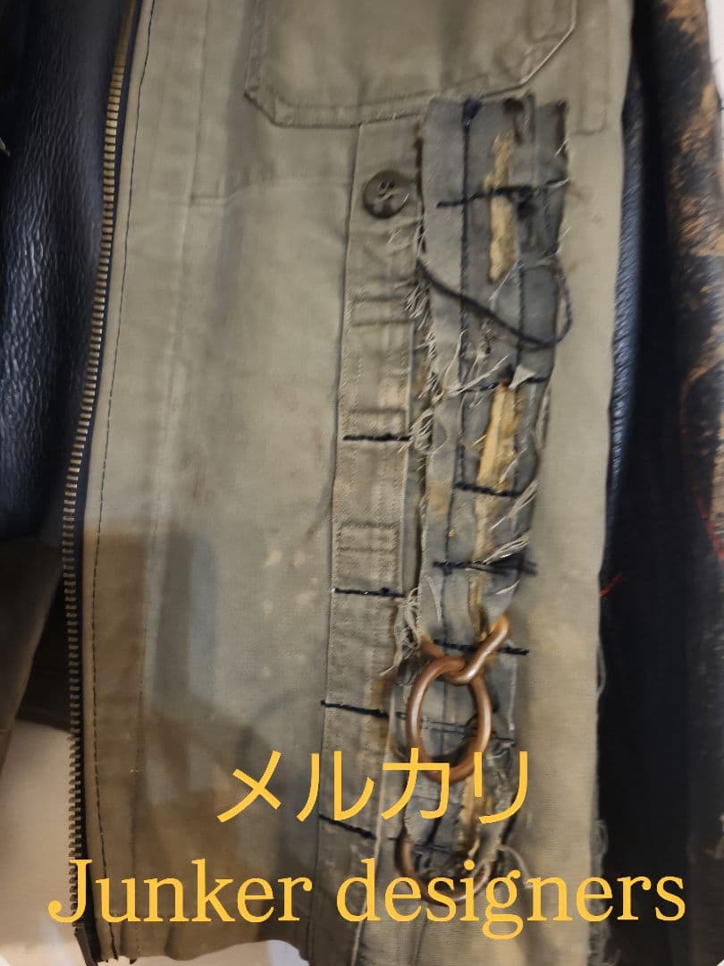 junker designers ミリタリーレザージャケットロイヤルフラッシュ
