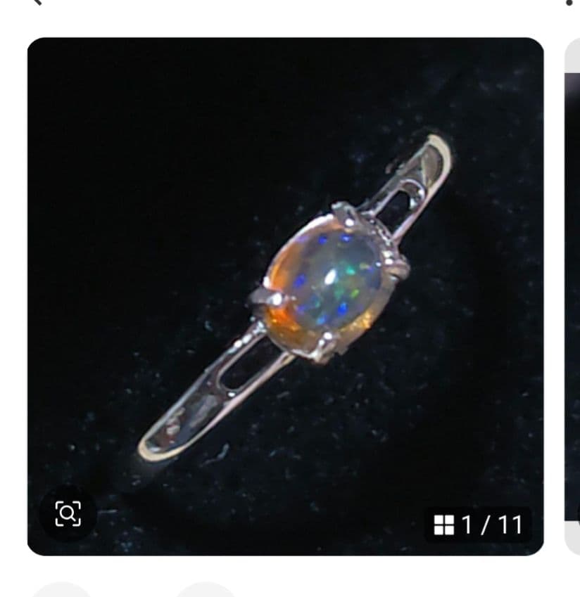 MaoMaoメキシコオパール　18kgp リング 2点