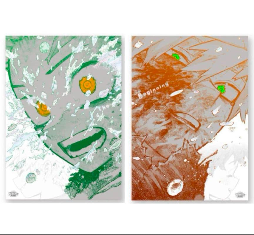 僕のヒーローアカデミア 原画展 A2ポスター 緑谷出久 爆豪勝己