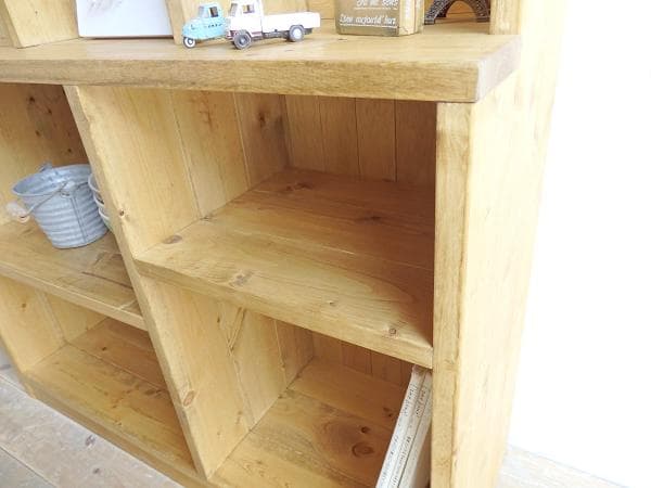 サイズオーダー可！●仕切り段差キャビネット●ナチュラルブラウン●受注製作