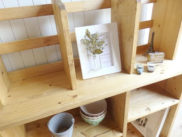 サイズオーダー可！●仕切り段差キャビネット●ナチュラルブラウン●受注製作