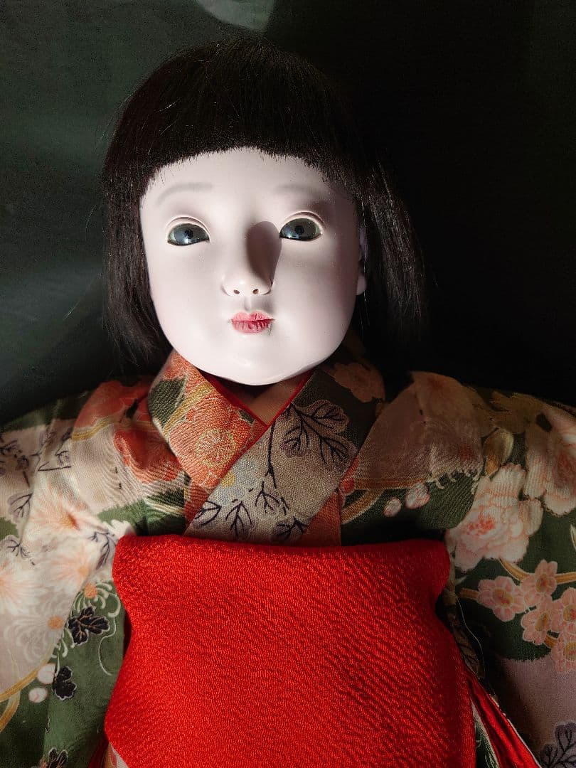 大正期　光龍斎　人毛張替え+修復　15号52cm お着物お任せ　お人形だけでも可