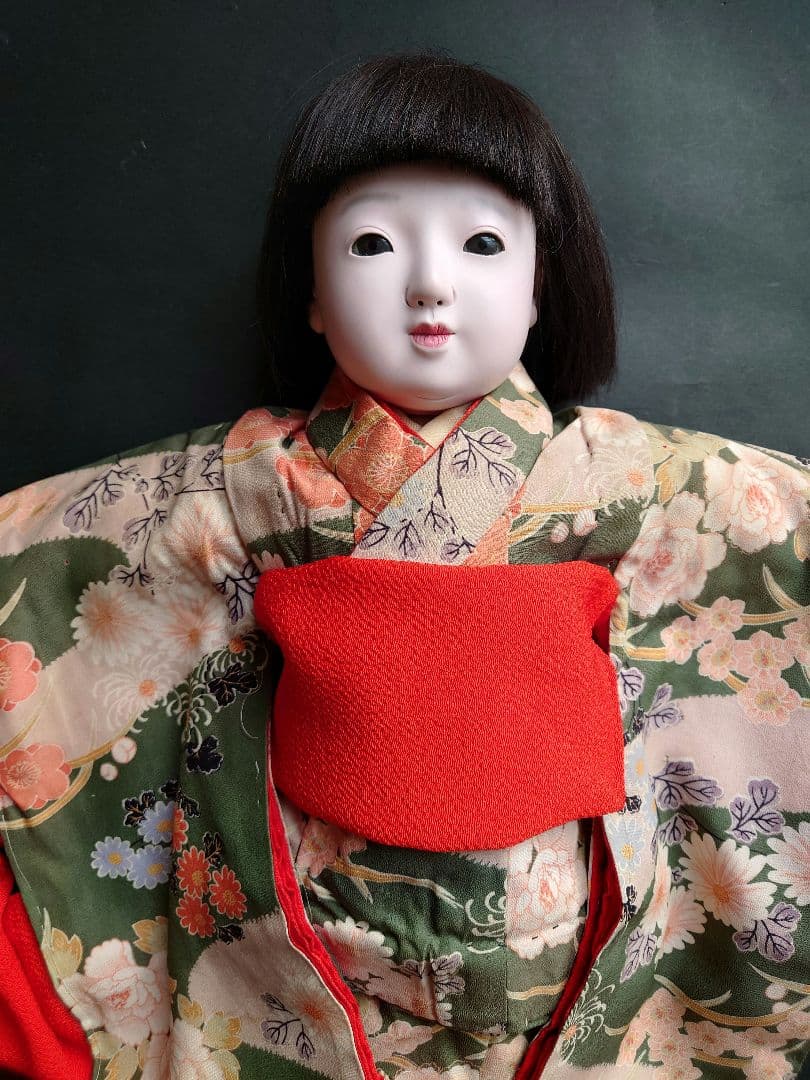 大正期　光龍斎　人毛張替え+修復　15号52cm お着物お任せ　お人形だけでも可