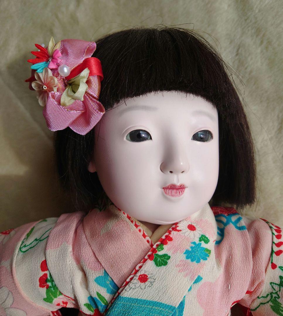 大正期　光龍斎　人毛張替え+修復　15号52cm お着物お任せ　お人形だけでも可