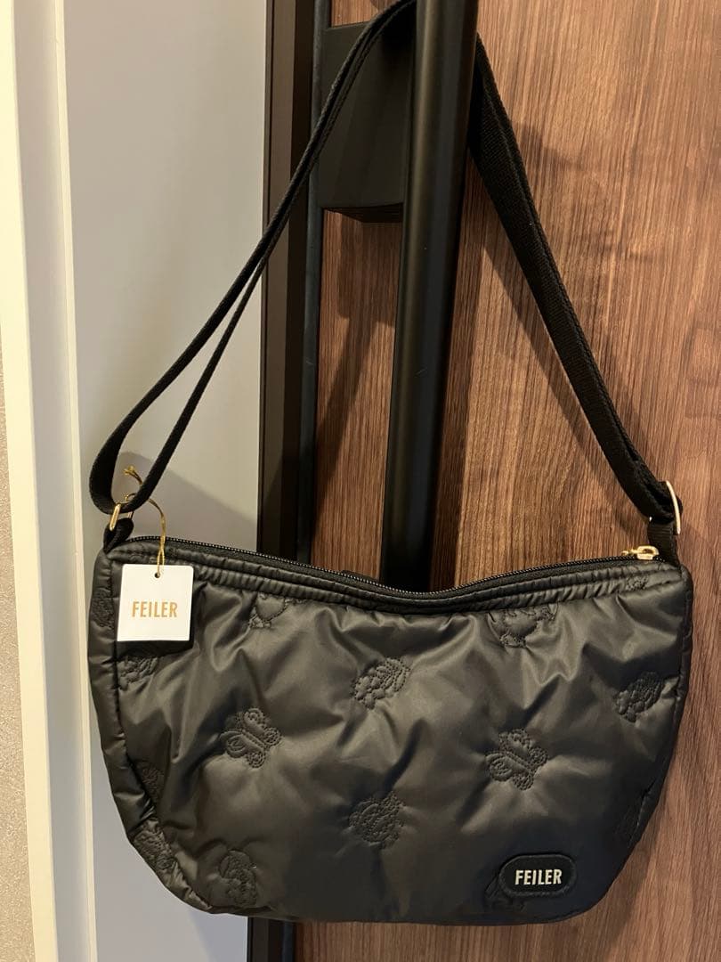 FEILER フェイラー　ハイジ　ハーフムーンバッグ　ショルダーバッグ　ブラック