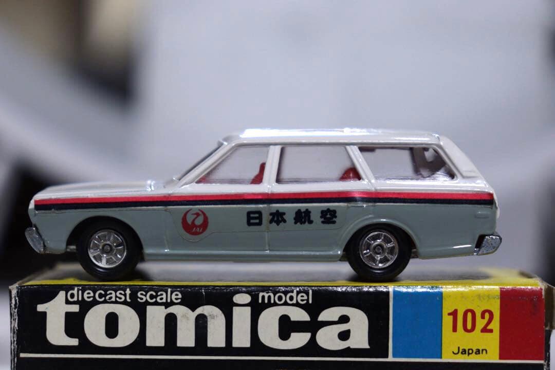 日本製　国産　トミカ　　日本航空　セドリックワゴン　連絡車　102