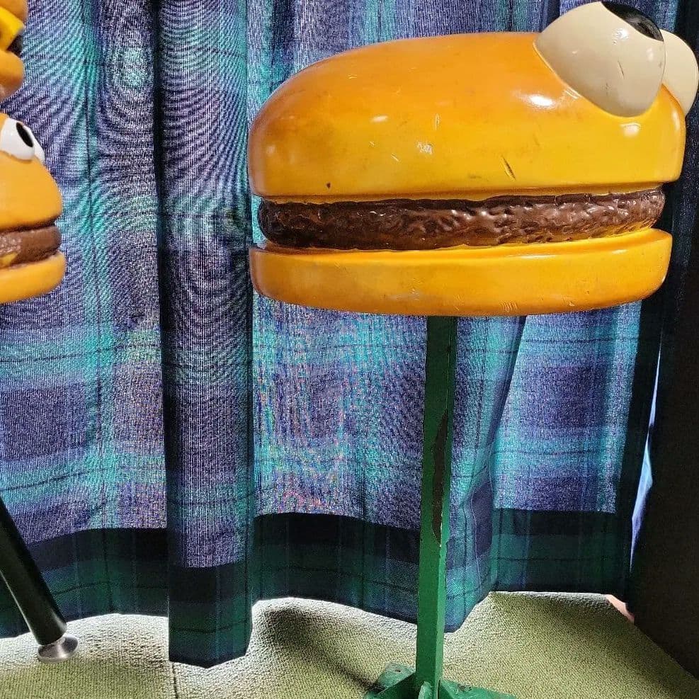 ヴィンテージ ハンバーガー パッチ 1体のみ。 ハンバーガー オブジェ