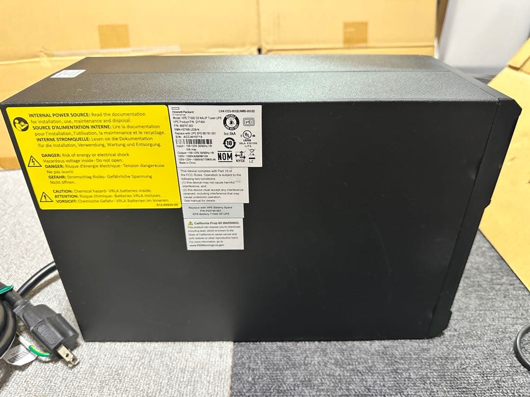 HP（ヒューレット・パッカード） ＵＰＳ　T1000 Ｇ５ Q1F49A