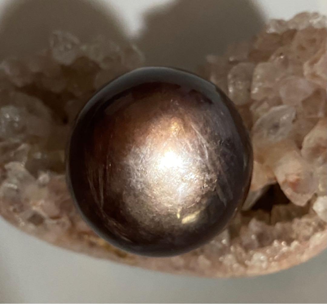 天然石　スフィア　丸玉　ブラウンピンクマイカ　レピドライト