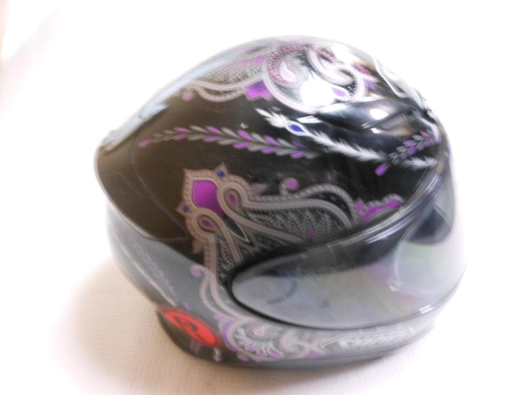 SHOEI フルフェイスヘルメット 黒/紫 ペイズリー　サイズ・S