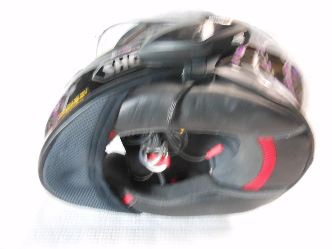 SHOEI フルフェイスヘルメット 黒/紫 ペイズリー　サイズ・S