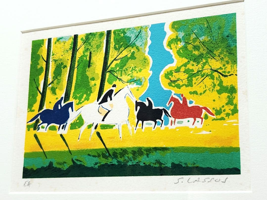 Serge Lassus セルジュラシス 乗馬 EA リトグラフ